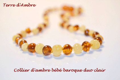 Collier D Ambre Bebe Certifie Naturel Terre D Ambre
