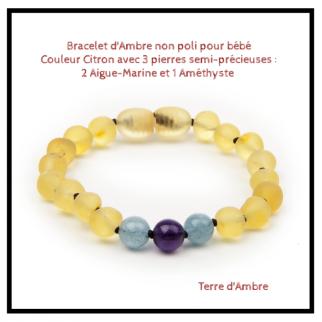 Bracelets d'Ambre Bébé Collection Gemstone