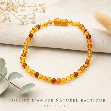 Collier d'ambre pour bébé : un allié naturel pour la poussée dentaire