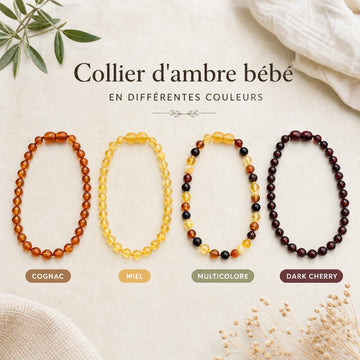Ambre cognac, miel ou multicolore : quelle couleur choisir pour le collier de bébé ? | Terre d'Ambre