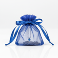 Pochette organza Bleu