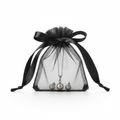 Pochette organza Noir